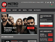 Tablet Screenshot of metrochicago.com